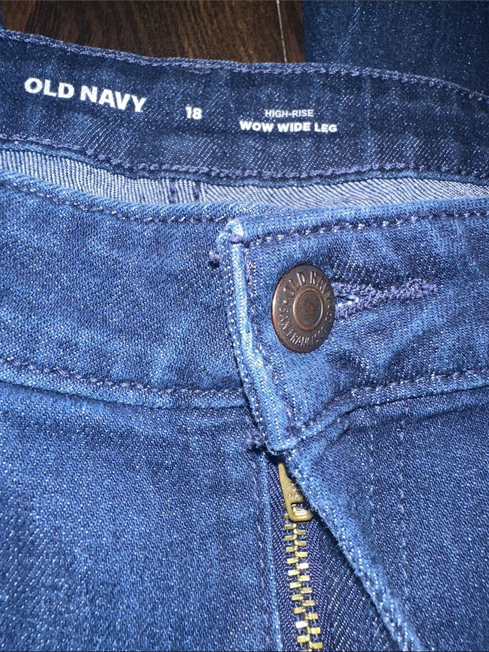 Old navy size 18 High rise wow wide leg jeans - Picture 4 of 6